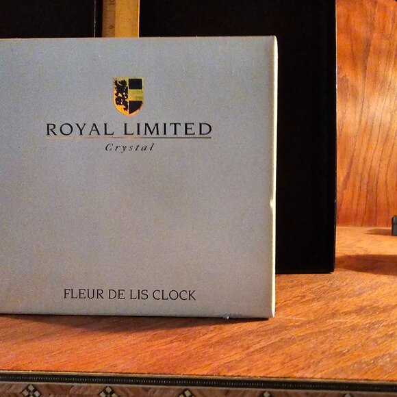 Fleur de Lis Crystal Clock - Picture 2 of 2